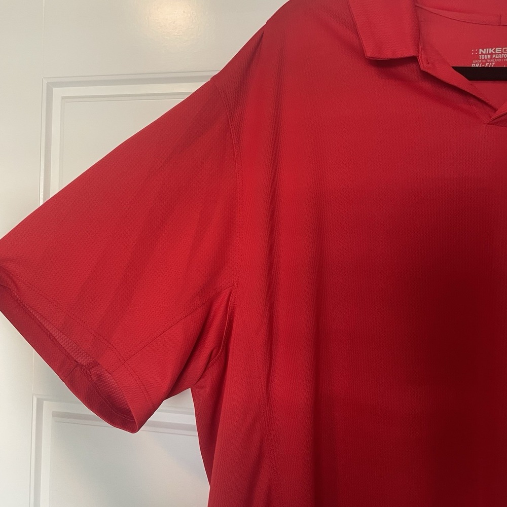 Nike Men's Golf Tour Performance Polo Shirt 2XL, Red, Collared - Picture 4 of 7